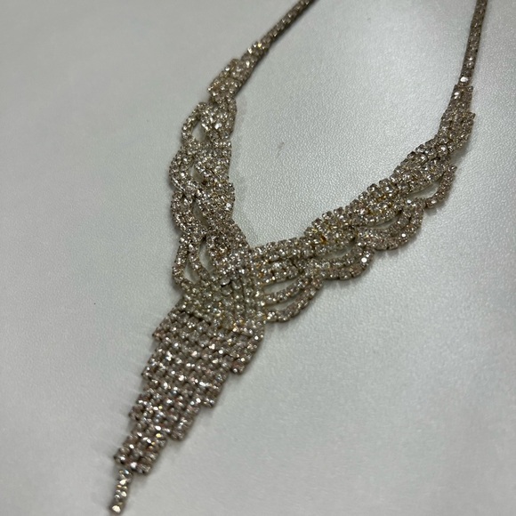 Elegant Silver Statement Necklace - Picture 3 of 5